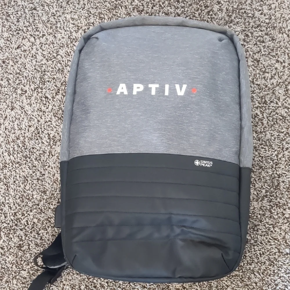 Swiss Peak Gray and Black Computer Backpack